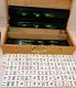 Mahjong Set Japanese Wooden Boxed With Wooden Trays Complete Mahjong