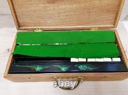 Mahjong set Japanese wooden boxed with wooden trays complete Mahjong