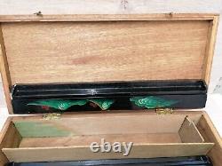 Mahjong set Japanese wooden boxed with wooden trays complete Mahjong