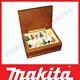 Makita A-91051 12 Piece 1/4 Multi-colour Router Bit Starter Set In Wooden Box