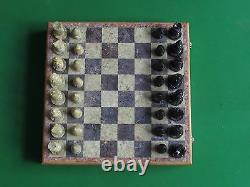 Marble Chess Set Handmade Saopstone pieces wooden Box arts & Crafts and gift