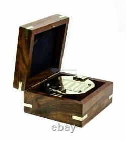 Maritime Compass With Decorative Wooden Box Nautical marine Compass set of 50