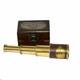 Maritime Brass Spyglass With Decorative Wooden Box Set Of 10 Unit Telescope Gift