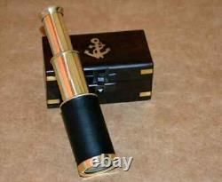 Maritime brass telescope 6 spyglass with wooden box Set of 10 piece Telescope