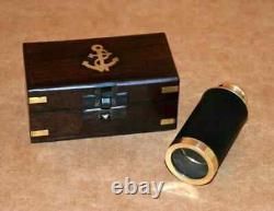 Maritime brass telescope 6 spyglass with wooden box Set of 10 piece Telescope