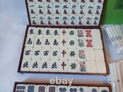 Maruichi Nintendo Mah Jong Set Wooden Box 144 Tiles Mahjong Jongg Rare Vintage