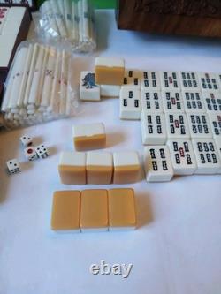 Maruichi Nintendo Mah Jong Set Wooden Box 144 Tiles Mahjong Jongg Rare Vintage