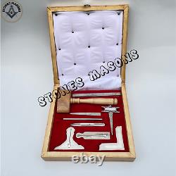 Masonic Standard Working Tools Set Full Size With Wooden Box Premium Quality