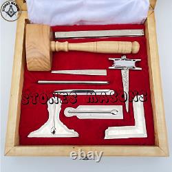 Masonic Standard Working Tools Set Full Size With Wooden Box Premium Quality