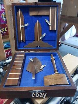 Masonic wooden working tools set with beautiful wooden box