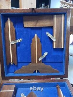 Masonic wooden working tools set with beautiful wooden box
