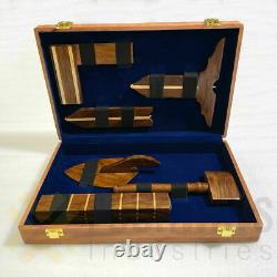 Masonic wooden working tools set with beautiful wooden box made in rose wood