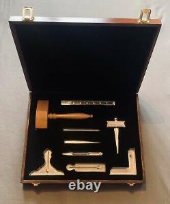 Masonic working tools Set With Wooden Box Used
