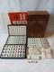 Max Robertson Mah Jong Set Wooden Box 148 Bamboo Back Tile Mahjong Jongg Vintage
