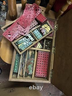 Meccano Set 6a In Original Wooden Box