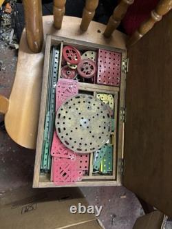 Meccano Set 6a In Original Wooden Box