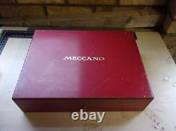 Meccano Vintage Set 2 Red Wooden Box Circa 1930's With Key Very Good Condition