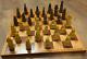 Medieval Chess Set Russian Soviet Russia Vintage Bakelite Pieces Wooden Box