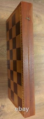 Medieval Chess Set Russian Soviet Russia Vintage Bakelite Pieces Wooden Box