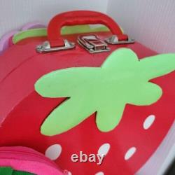 Mother Garden Set Toy Strawberry Trunk Case Bag Pouch Wooden Box Container Purse