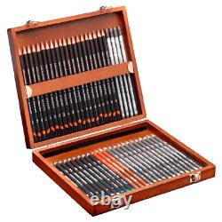 NEW 48 Derwent Sketching Pencils Wooden Box Set Sketch Graphite Drawing