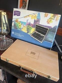 NEW 72 Derwent Academy Drawing Pencils & Watercolour pencils In Wooden Box Set