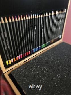 NEW 72 Derwent Academy Drawing Pencils & Watercolour pencils In Wooden Box Set