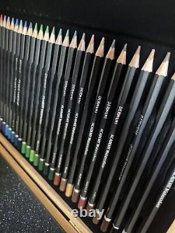 NEW 72 Derwent Academy Drawing Pencils & Watercolour pencils In Wooden Box Set