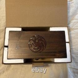 NEW HBO Game of Thrones Authentic Prop Dragon Egg Collector Wooden Box Set