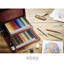 NEW STABILO CarbOthello 60 Chalk Pastel Coloured Pencils Artists Wooden Box Set