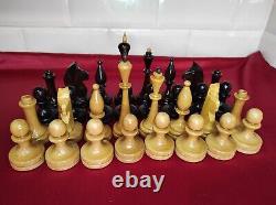 NEW! Vintage Soviet Chess Set Completely wooden BIG USSR Original box #291