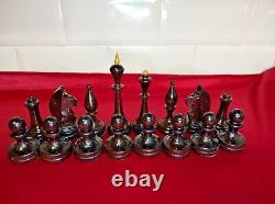 NEW! Vintage Soviet Chess Set Completely wooden BIG USSR Original box #291