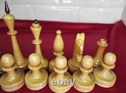 NEW! Vintage Soviet Chess Set Completely wooden BIG USSR Original box #291