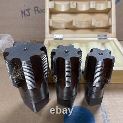 NPT Pipe Tap Set 1-1/411-1/2, 1-1/211-1/2, 211-1/2 WithWooden Box