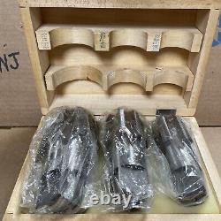 NPT Pipe Tap Set 1-1/411-1/2, 1-1/211-1/2, 211-1/2 WithWooden Box