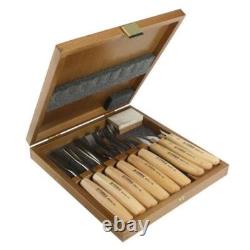 Narex 9 Piece Premium Beech Wood Carving Cr-V Steel Chisels In Wooden Box Set