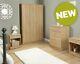 New Boxed Panama 4 Piece Oak Bedroom Set Local Delivery Only