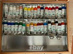 OLD HOLLAND CLASSIC OIL PAINT 40ML WOODEN BOX SET OF 34 Hardly used