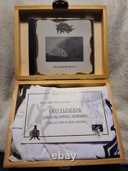 Old Funeral Grim Reaping Norway CD Wooden Box Set Ltd to 50 copies VERY RARE