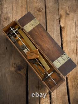 Old Starett Set In Wooden Box 19th Century Antique Vintage Rare Collectible Deal