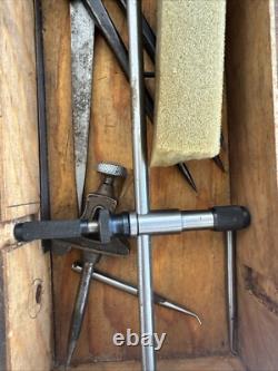 Old Starett Set In Wooden Box 19th Century Antique Vintage Rare Collectible Deal