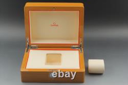 Omega Original Wooden Box Set Card Holder Manual White Outer Box Authentic