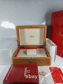 Omega Watch Box Lacquered Wooden Storage, Bag, Book, Tag Replacement Set