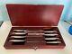 Oneida Set Of 8 Stainless Steel Steak Knives Wooden Box Never Been Used