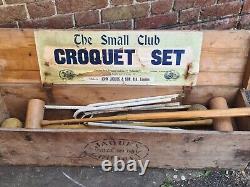 Original Antique Jacques of London Croquet Set in Original Wooden Box