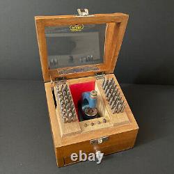 PEARL MINOR Watch Staking Riveting Tools Tagane Vintage Wooden Box Watchmaking