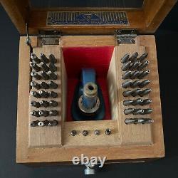 PEARL MINOR Watch Staking Riveting Tools Tagane Vintage Wooden Box Watchmaking