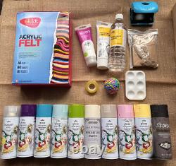 Painter Set with acrylic paints/ brushes box / Wooden Art Box / Spray Paints