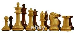 Paul Morphy Staunton 3.5 Chess Set in Golden Rose & Box Wood with Storage Box