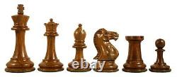 Paul Morphy Staunton 3.5 Chess Set in Golden Rose & Box Wood with Storage Box